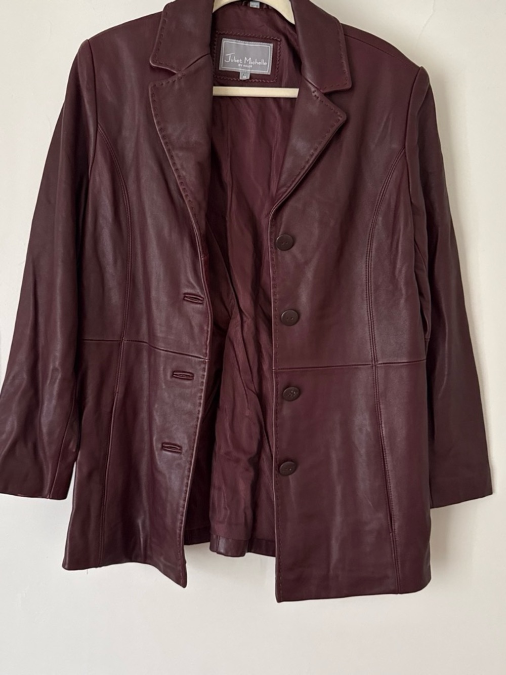 Juliet Michelle by Adler Women's Bordeaux Leather Jacket